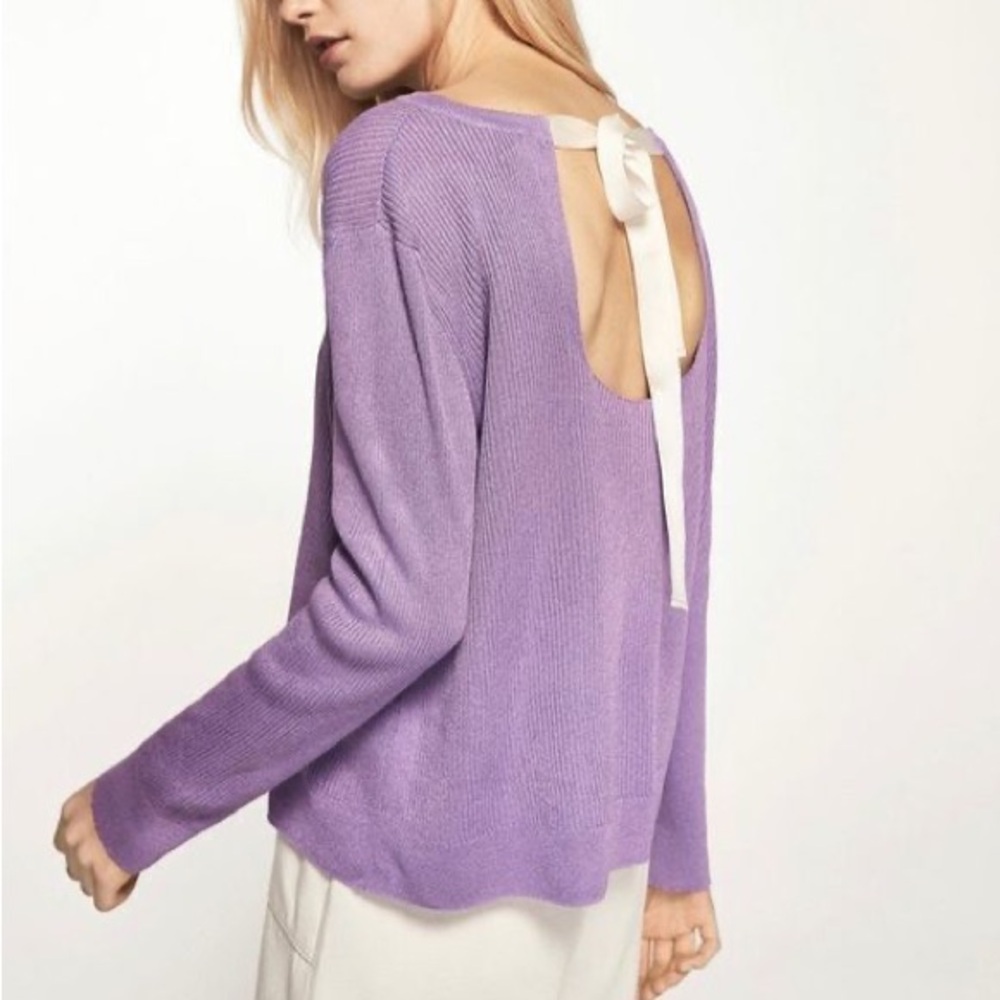 Massimo Dutti | Massimo Dutti Open Back Tie Sweater